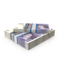 Money Currency Uk 20 Pounds Lot Bill PNG & PSD Images