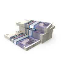 Money Currency Uk 20 Pounds Lots Six Bill PNG & PSD Images