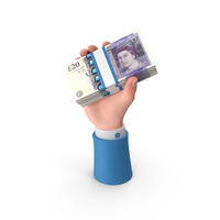 Raising Hand Win UK 20 Pounds Money PNG & PSD Images