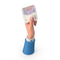 Rising Hand Holding Uk 20 Pounds Note PNG & PSD Images