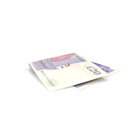 Single Uk 20 Pounds Note Fold Ground PNG & PSD Images