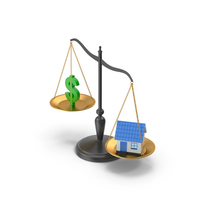 Balance Dollar House Color PNG & PSD Images