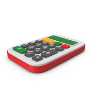 Cartoon Calculator Red Horizontal PNG & PSD Images