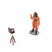 Worn Copper Diving Being Photographed PNG & PSD Images