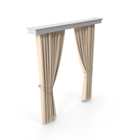 Classic Curtains with Valance PNG & PSD Images