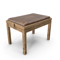 Retro Piano Bench Light Wood PNG & PSD Images