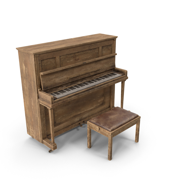 Saloon Western Piano Old Light Wood Open PNG & PSD Images
