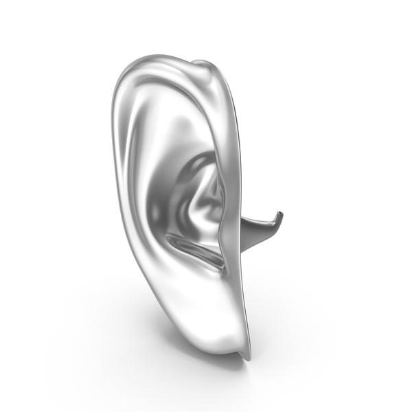 Human Right Ear Silver PNG & PSD Images