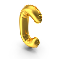 Golden Balloon Letter C PNG & PSD Images
