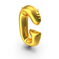 Golden Balloon Letter G PNG & PSD Images
