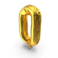 Golden Balloon Letter O PNG & PSD Images