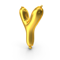 Golden Balloon Letter Y PNG & PSD Images
