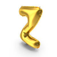 Golden Balloon Letter Z PNG & PSD Images