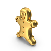Ginger Bread Man Gold Icon PNG & PSD Images