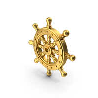 Steering Wheel Gold Icon PNG & PSD Images