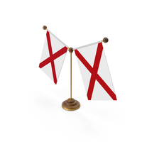 USA States Alabama 2 Flag Stand PNG & PSD Images