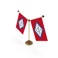 USA States Arkansas 2 Flag Stand PNG & PSD Images