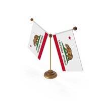 USA States California 2 Flag Stand PNG & PSD Images