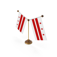 USA States District Of Columbia 2 Flag Stand PNG & PSD Images