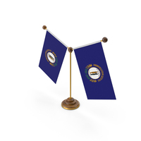 USA States Kentucky 2 Flag Stand PNG & PSD Images