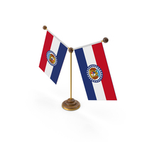 USA States Missouri 2 Flag Stand PNG & PSD Images