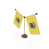 USA States New Jersey 2 Flag Stand PNG & PSD Images