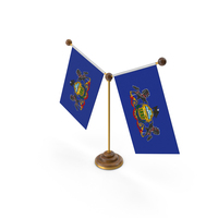 USA States Pennsylvania 2 Flag Stand PNG & PSD Images