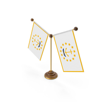 USA States Rhode Island 2 Flag Stand PNG & PSD Images