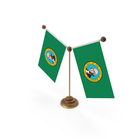 USA States Washington 2 Flag Stand PNG & PSD Images