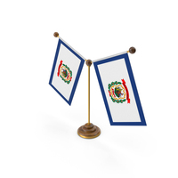 USA States West Virginia 2 Flag Stand PNG & PSD Images