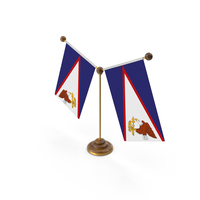 USA States American Samoa 2 Flag Stand PNG & PSD Images