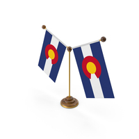 USA States Colorado 2 Flag Stand PNG & PSD Images