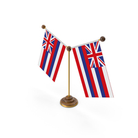 USA States Hawaii 2 Flag Stand PNG & PSD Images