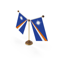 USA States marshal Islands 2 Flag Stand PNG & PSD Images