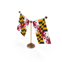USA States Maryland 2 Flag Stand PNG & PSD Images