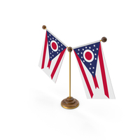 USA States Ohio 2 Flag Stand PNG & PSD Images