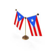 USA States Puerto Rico 2 Flag Stand PNG & PSD Images