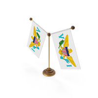 USA States Virgin Islands 2 Flag Stand PNG & PSD Images