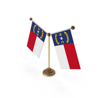 USA States North Carolina 2 Flag Stand PNG & PSD Images