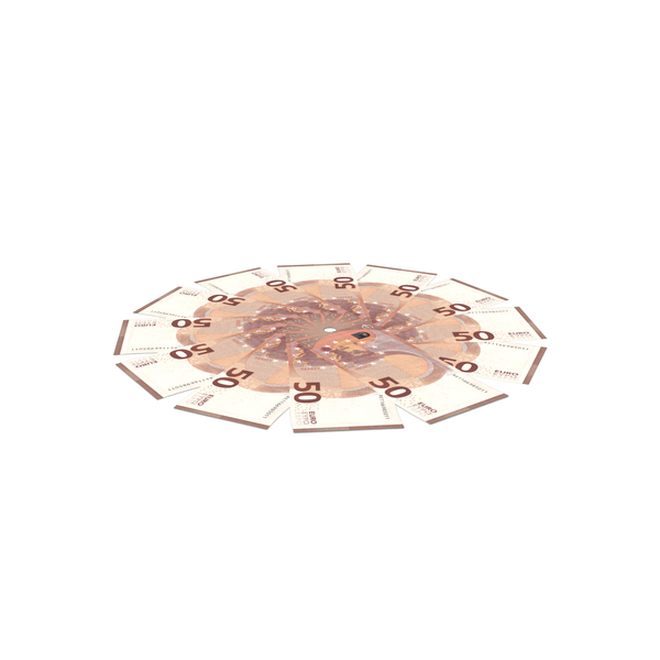 Circlular Arranged Euro 50 Notes Back Few PNG & PSD Images
