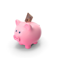 Euro 50 Note Folded Piggy Bank Save PNG & PSD Images
