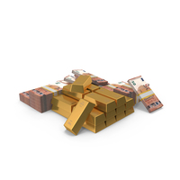 Money Gold Money Euro 50 Lots PNG & PSD Images