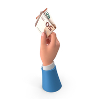 Hand Holding Raise Euro 50 Notes Bill PNG & PSD Images