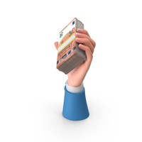 Raising Hand Win Euro 50 Money PNG & PSD Images