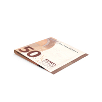 Single Euro 50 Note Proper Fold Ground PNG & PSD Images