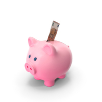 Single Euro 50 Note Save Piggybank PNG & PSD Images
