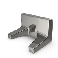 Brushed Chrome Double Robe Hook PNG & PSD Images