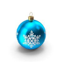 Christmas Toy Blue With Snowflake PNG & PSD Images