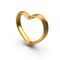 Gold Heart Shaped Ring PNG & PSD Images