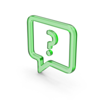 Speech Bubble Questionmark Glass PNG & PSD Images